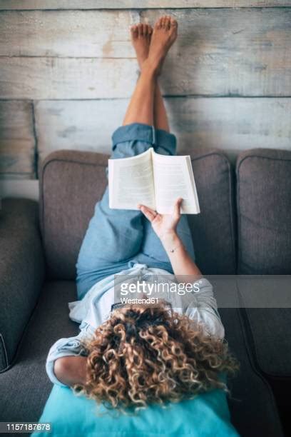 354 Mature Woman Barefoot Feet Up Stock Photos & High